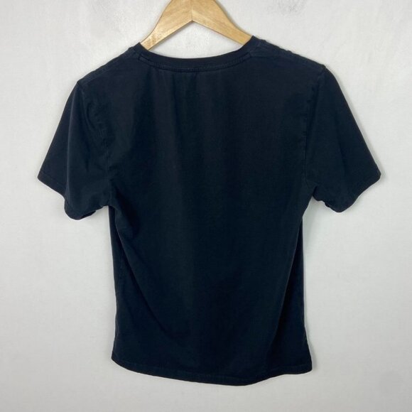 Playboy Black T-Shirt Short Sleeve Crew Neck Tee Graphic Size Small Top Floral - Picture 12 of 12